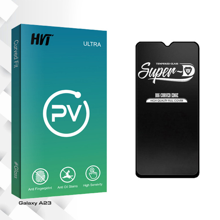 محافظ صفحه نمایش شیشه ای اچ وی تی مدل PV Glass Super-D مناسب برای گوشی موبایل سامسونگ Galaxy A23