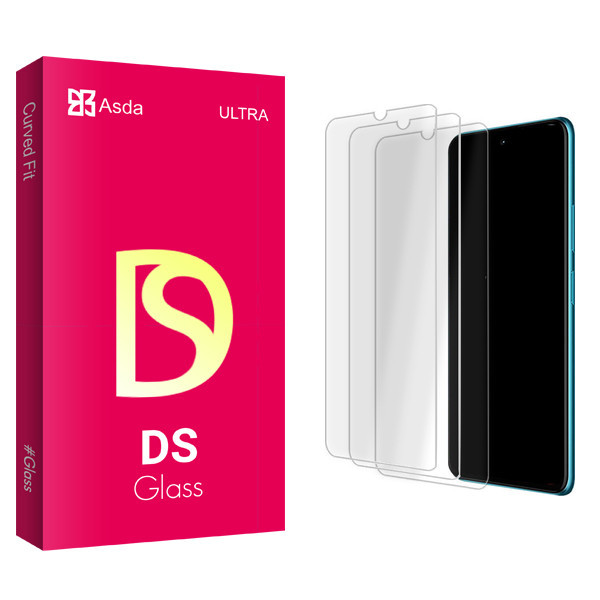 محافظ صفحه نمایش شیشه ای آسدا مدل DS Glass MIX مناسب برای گوشی موبایل سامسونگ Galaxy A23 بسته سه عددی