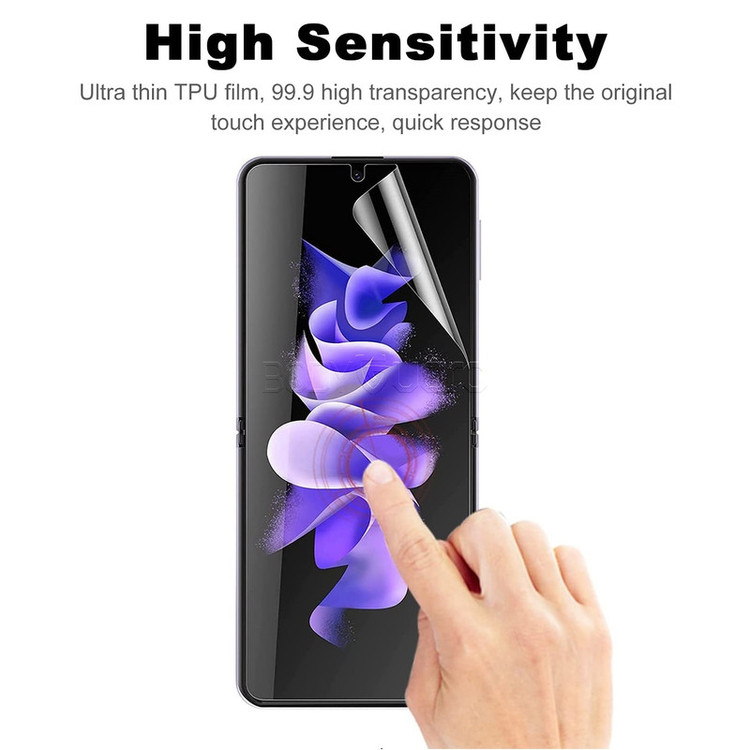 محافظ صفحه نمایش مدل HydroGel مناسب برای گوشی موبایل سامسونگ Galaxy Z Flip 3 به همراه محافظ پشت گوشی