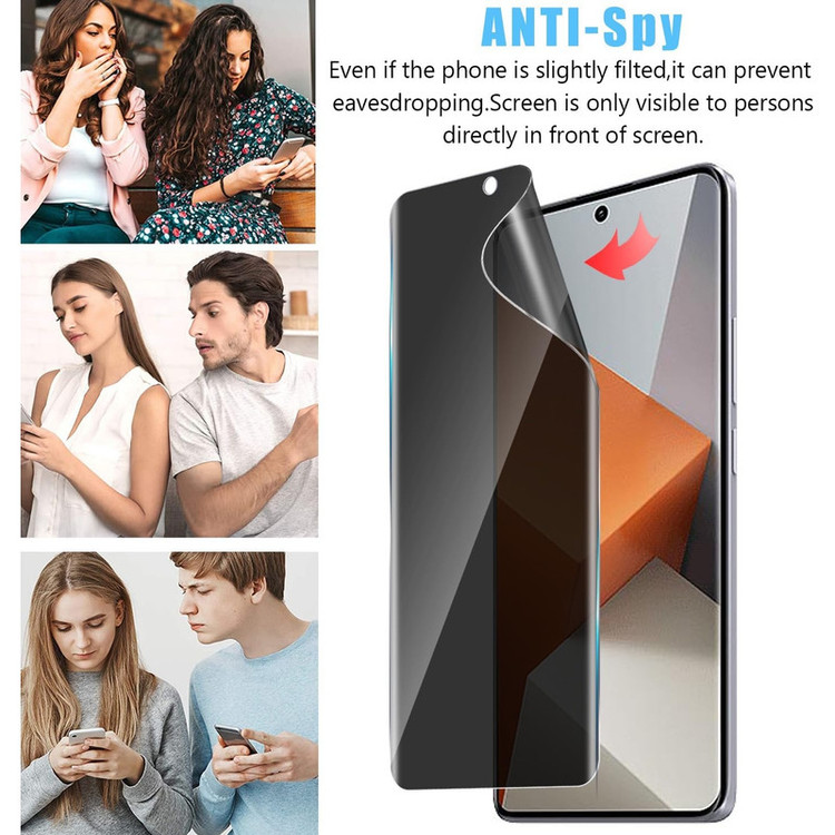 محافظ صفحه نمایش حریم شخصی بادیگارد مدل Hydrogel مناسب برای گوشی موبایل شیائومی Redmi Note 13 Pro Plus