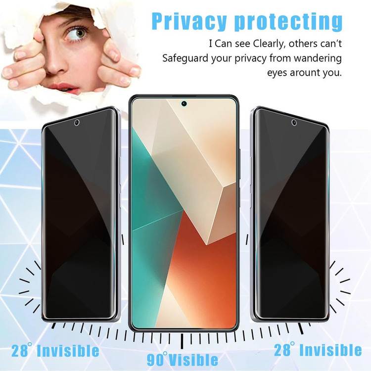 محافظ صفحه نمایش حریم شخصی بادیگارد مدل Hydrogel مناسب برای گوشی موبایل شیائومی Redmi Note 13 Pro Plus