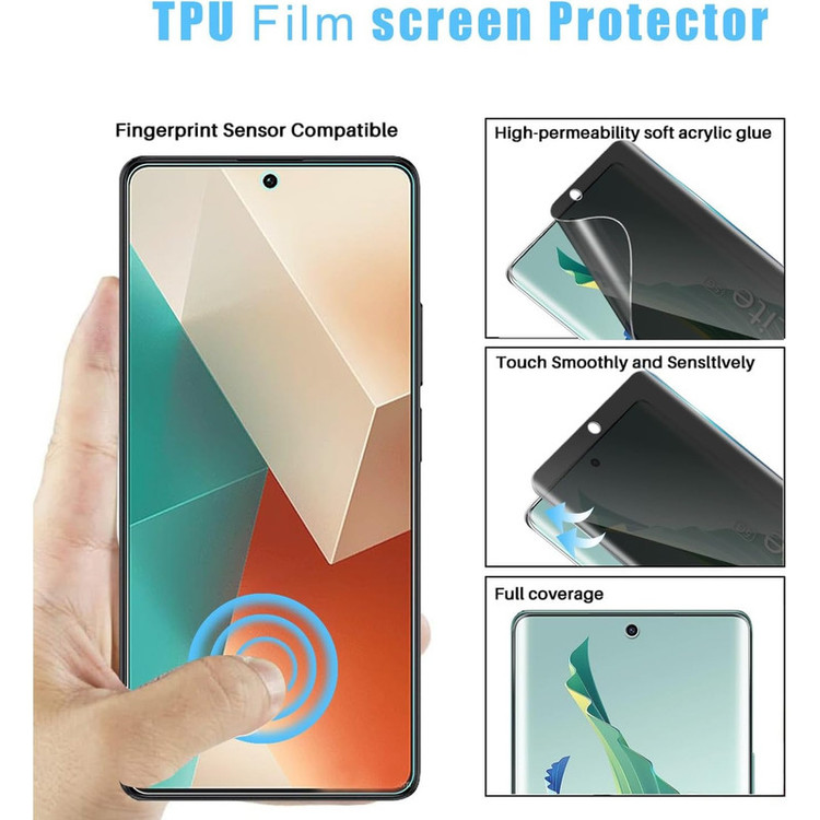 محافظ صفحه نمایش حریم شخصی بادیگارد مدل Hydrogel مناسب برای گوشی موبایل شیائومی Redmi Note 13 Pro Plus