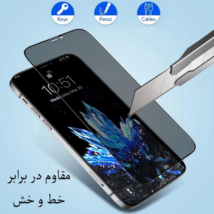 محافظ صفحه نمایش لیتو مدل PRIVACY مناسب برای گوشی موبایل اپل IPHONE 13/13 Pro