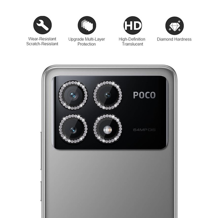 محافظ لنز دوربین رینگی امگلس مدل Ring-Diamond-MG مناسب برای گوشی موبایل شیائومی Poco X6 Pro