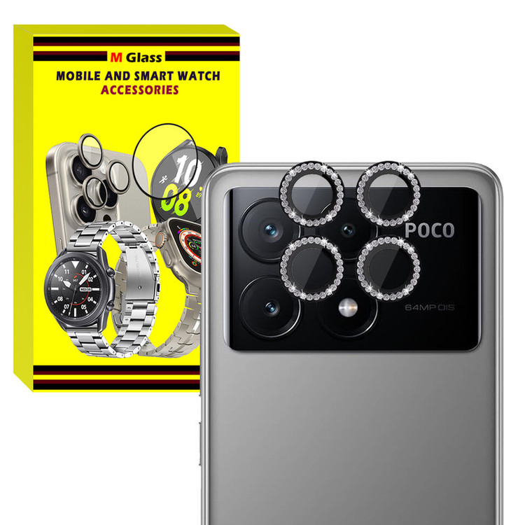 محافظ لنز دوربین رینگی امگلس مدل Ring-Diamond-MG مناسب برای گوشی موبایل شیائومی Poco X6 Pro