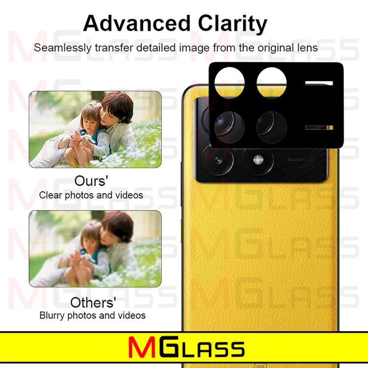 محافظ لنز دوربین امگلس مدل 3D-MG مناسب برای گوشی موبایل شیائومی Poco X6 Pro