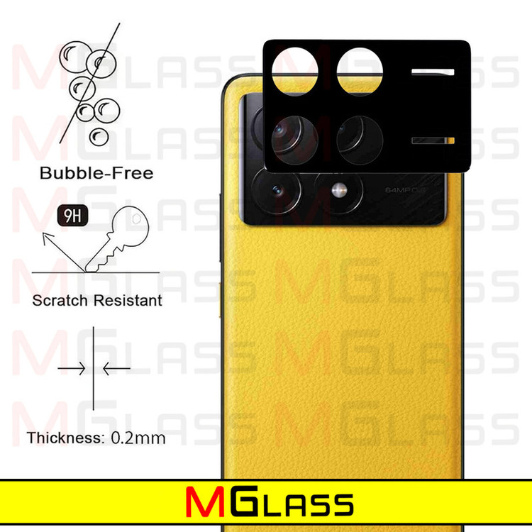 محافظ لنز دوربین امگلس مدل 3D-MG مناسب برای گوشی موبایل شیائومی Poco X6 Pro