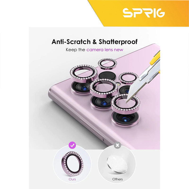 محافظ لنز دوربین رینگی D`HARD مدل Ring metal Diamond مناسب برای گوشی موبایل سامسونگ Galaxy S24 ultra 5G