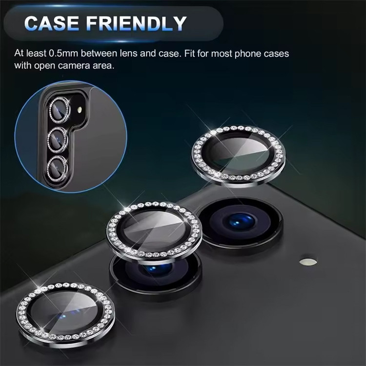 محافظ لنز دوربین والکری مدل Diamond Ring مناسب برای گوشی موبایل سامسونگ Galaxy S24 FE