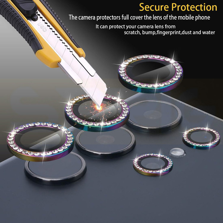 محافظ لنز دوربین رینگی اسپریگ مدل Ring metal Diamond مناسب برای گوشی موبایل سامسونگ Galaxy S25 ultra