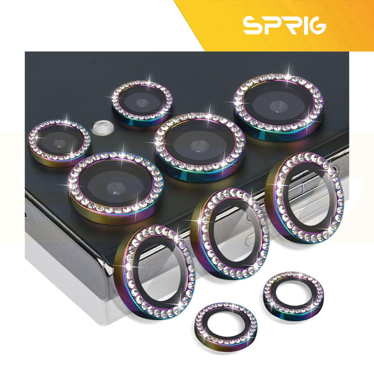 محافظ لنز دوربین رینگی اسپریگ مدل Ring metal Diamond مناسب برای گوشی موبایل سامسونگ Galaxy S25 ultra