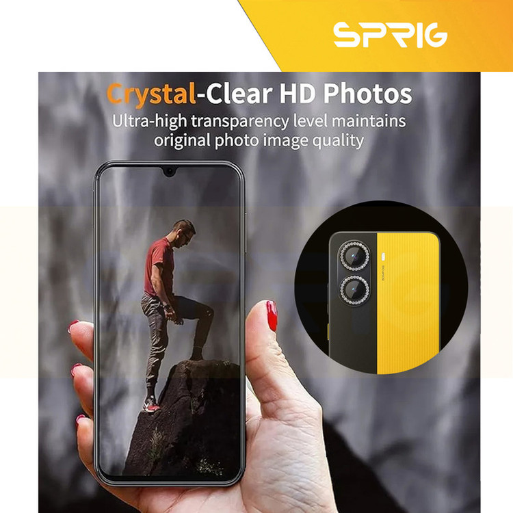 محافظ لنز دوربین اسپریگ مدل Ring Metal Diamond مناسب برای گوشی موبایل شیائومی Poco X7 Pro