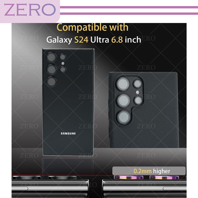 محافظ لنز دوربین زیرو مدل Ring-Metal-ZR مناسب برای گوشی موبایل سامسونگ Galaxy S24 Ultra