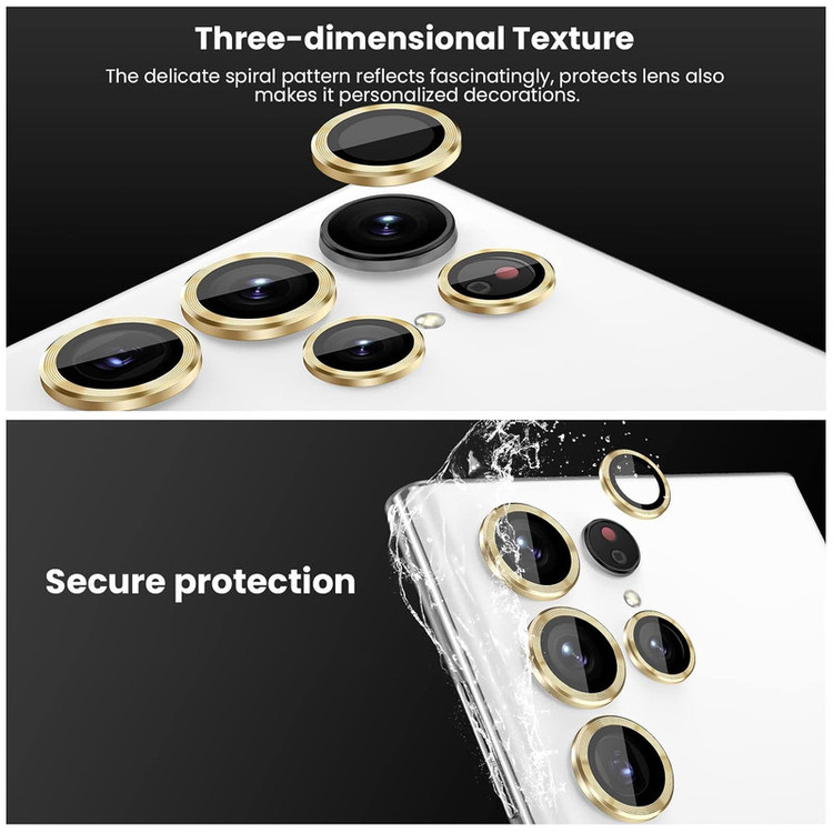 محافظ لنز دوربین گوف مدل Metal مناسب برای گوشی موبایل سامسونگ Galaxy S24 Ultra