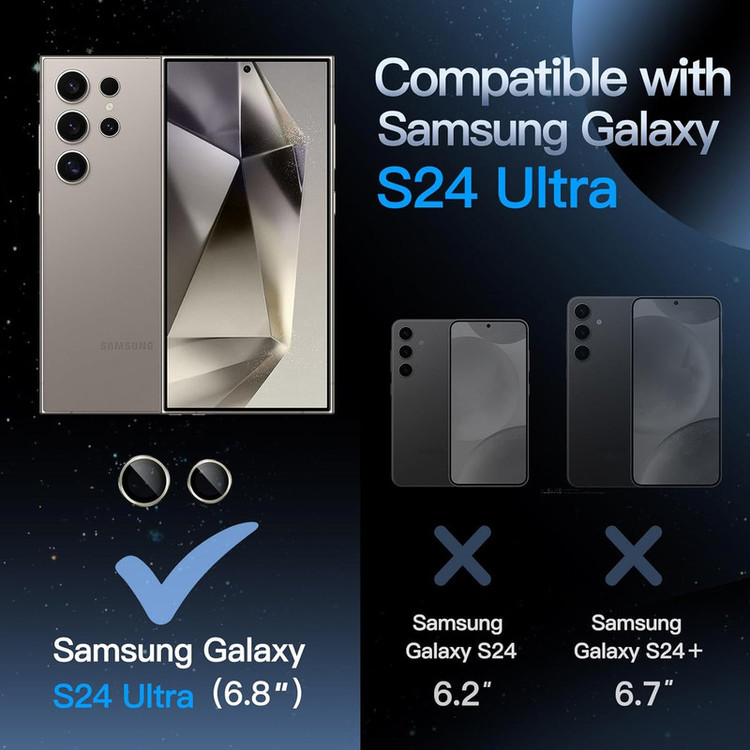 محافظ لنز دوربین گوف مدل Metal مناسب برای گوشی موبایل سامسونگ Galaxy S24 Ultra