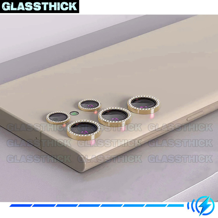 محافظ لنز دوربین گلستیک مدل Diamond-Ring-GL مناسب برای گوشی موبایل سامسونگ Galaxy S24 Ultra