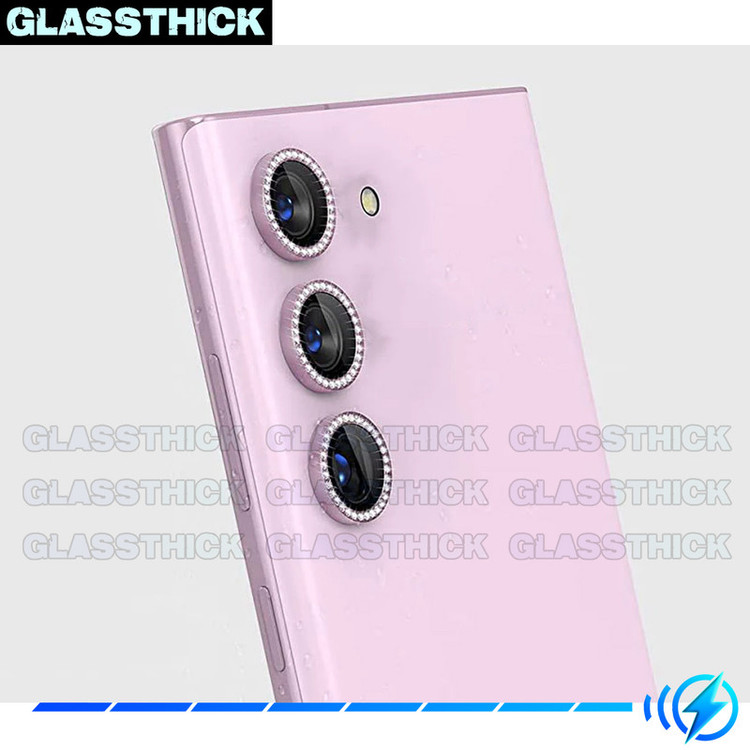 محافظ لنز دوربین گلستیک مدل Diamond-Ring-GL مناسب برای گوشی موبایل سامسونگ Galaxy S24 Ultra