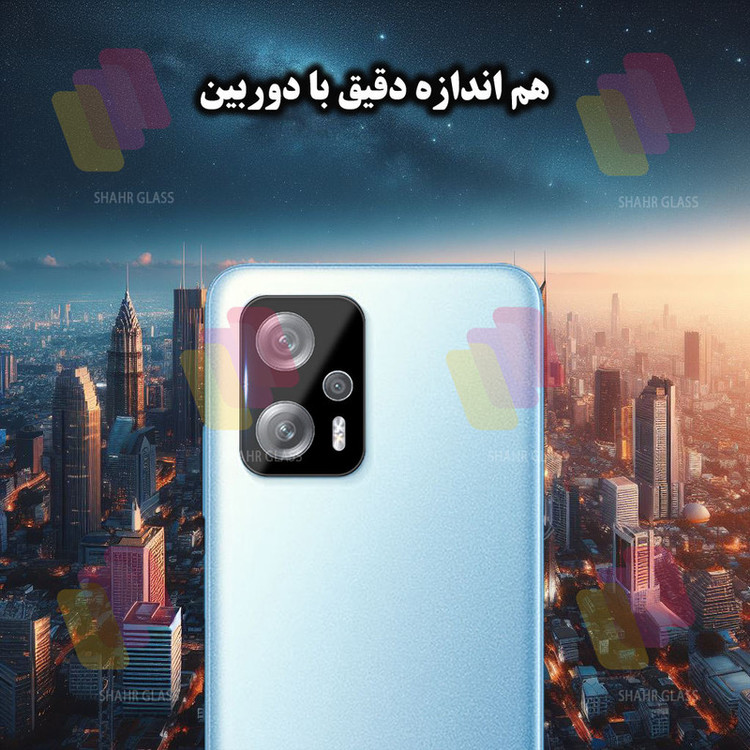 محافظ لنز دوربین شهر گلس مدل LENSFSH مناسب برای گوشی موبایل شیائومی Poco X4 GT / Redmi Note 11T Pro / Redmi Note 11T Pro Plus / Redmi K50i