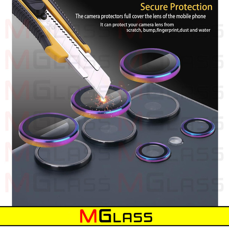 محافظ لنز دوربین امگلس مدل Colorful Ring MG مناسب برای گوشی موبایل سامسونگ Galaxy S23 Ultra