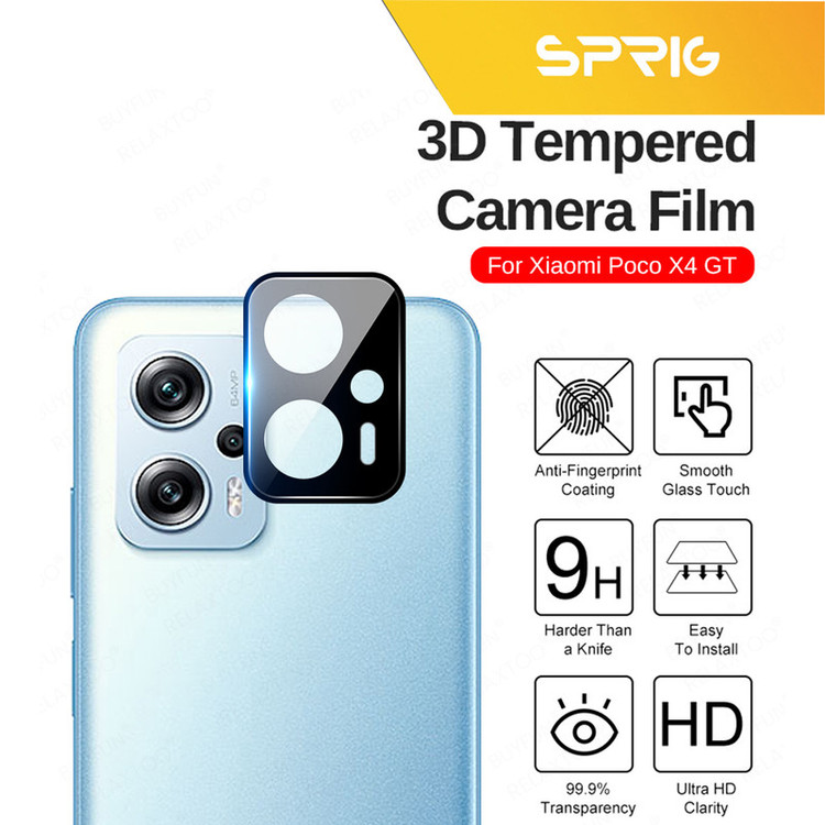 محافظ لنز دوربین اسپریگ مدل 3D-FU مناسب برای گوشی موبایل شیائومی Poco X4 GT به همراه محافظ صفحه نمایش