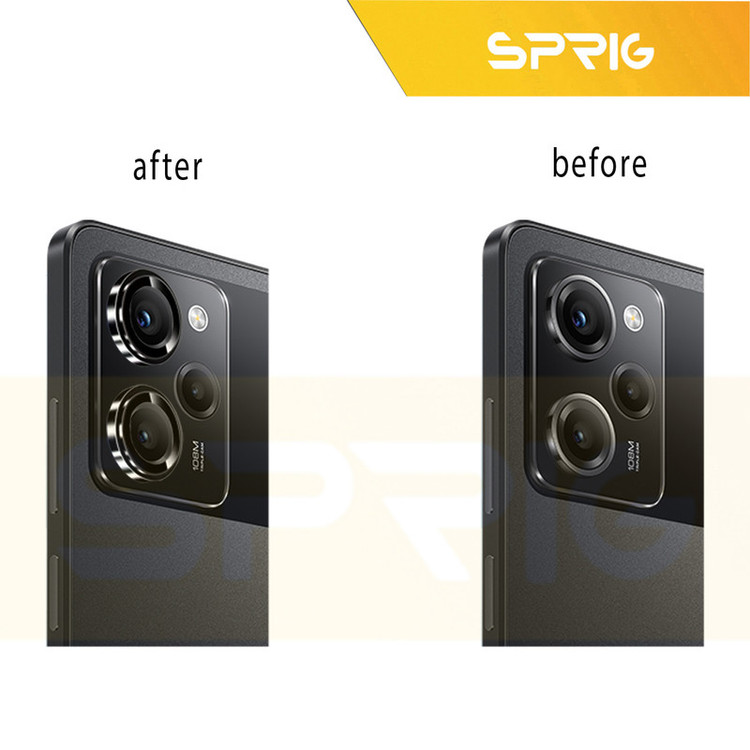 محافظ لنز دوربین اسپریگ مدل RingMetal-Full مناسب برای گوشی موبایل شیائومی Poco X5 Pro 5G به همراه محافظ صفحه نمایش