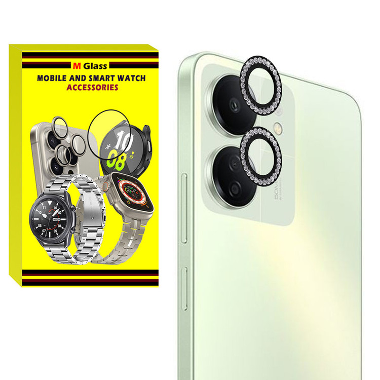 محافظ لنز دوربین رینگی امگلس مدل Diamond Protector مناسب برای گوشی موبایل شیائومی Poco C65