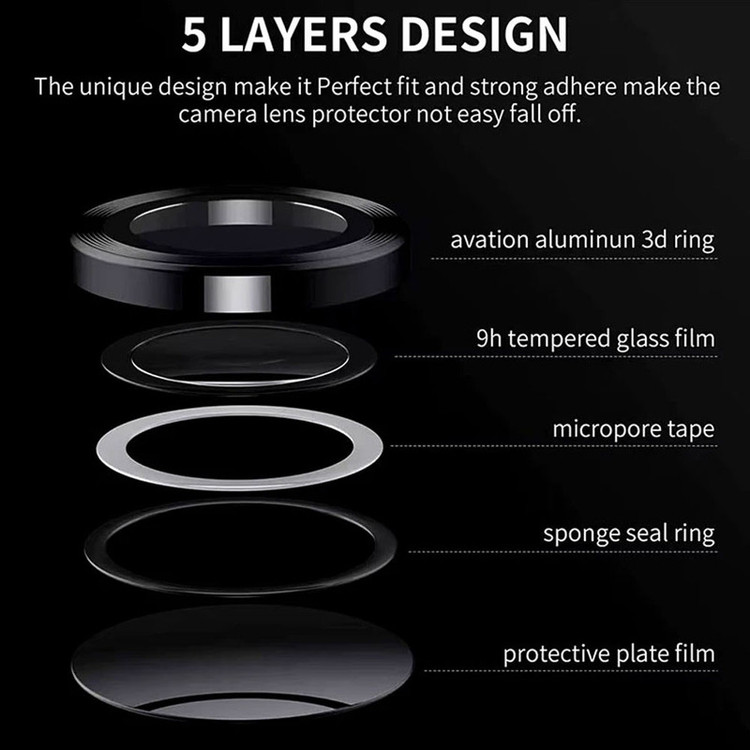 محافظ لنز دوربین واچ من مدل RingMetal-4K مناسب برای گوشی موبایل اپل iphone 13 Pro / 13 Promax