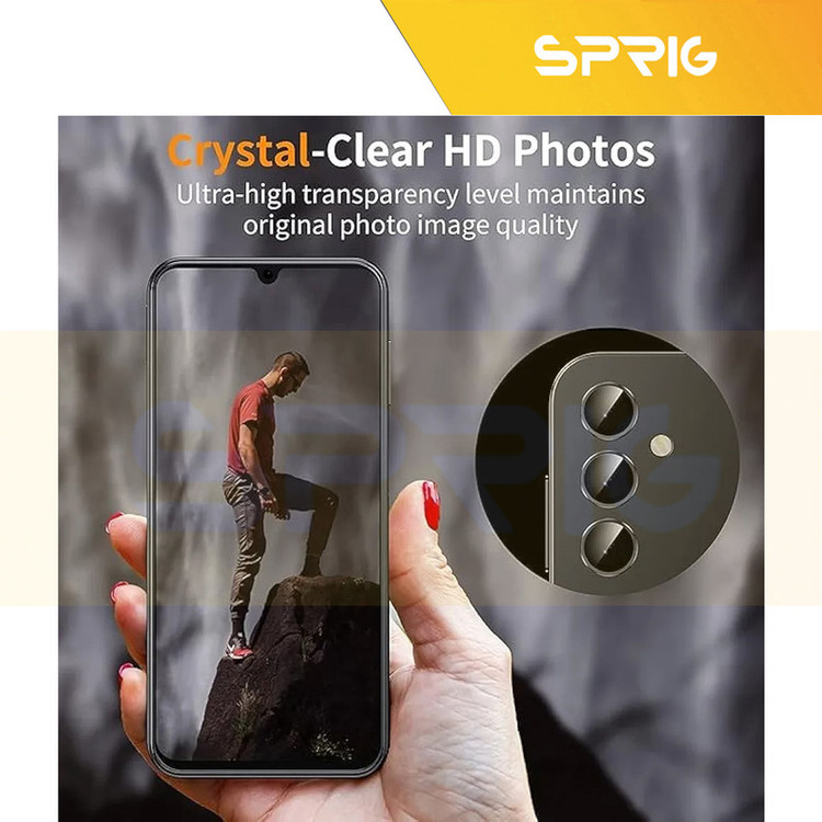 محافظ لنز دوربین اسپریگ مدل Ring Metal مناسب برای گوشی موبایل سامسونگ Galaxy S24 Fe