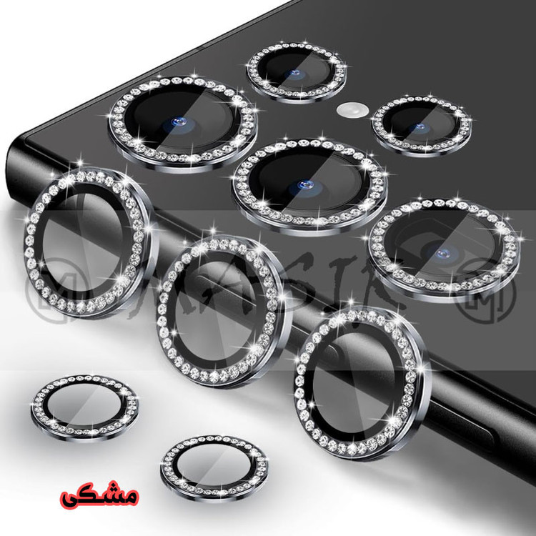 محافظ لنز دوربین مسیر مدل Diamond Ring Lens مناسب برای گوشی موبایل سامسونگ Galaxy S24 Ultra