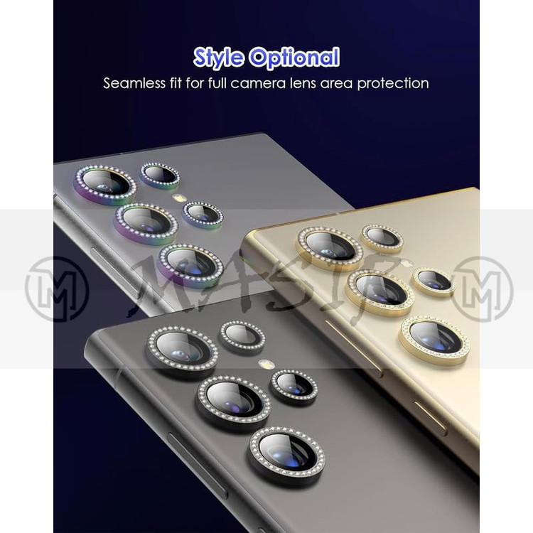 محافظ لنز دوربین مسیر مدل Diamond Ring Lens مناسب برای گوشی موبایل سامسونگ Galaxy S24 Ultra