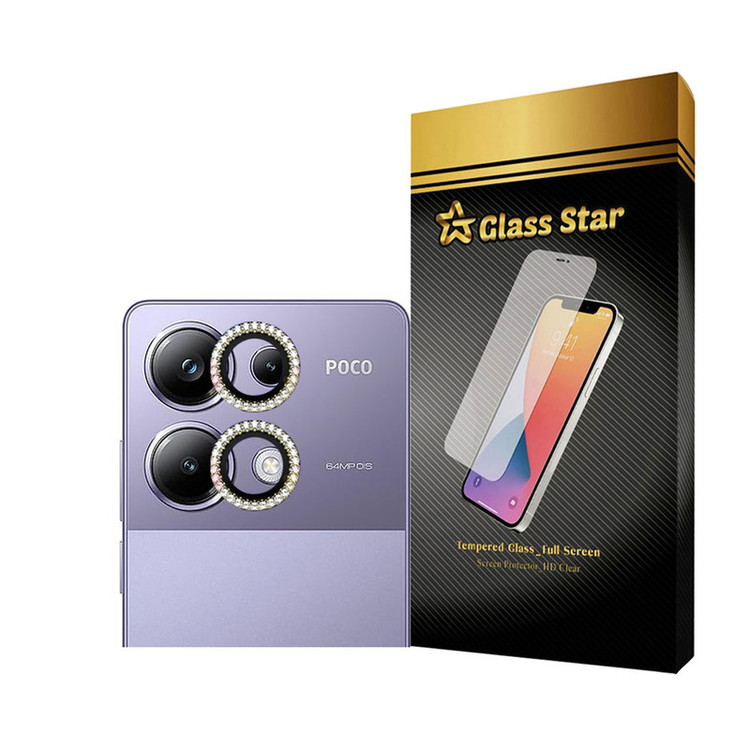 محافظ لنز دوربین گلس استار مدل RNGLNGS مناسب برای گوشی موبایل شیائومی Poco M6 Pro