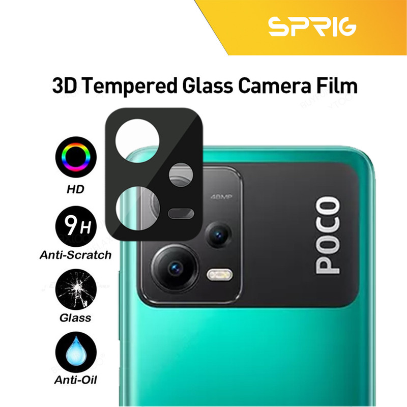 محافظ لنز دوربین اسپریگ مدل 3D-FU مناسب برای گوشی موبایل شیائومی Poco X5 5G / Redmi Note 12 5G به همراه محافظ صفحه نمایش