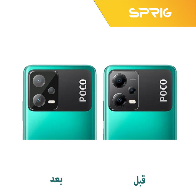 محافظ لنز دوربین اسپریگ مدل 3D-FU مناسب برای گوشی موبایل شیائومی Poco X5 5G / Redmi Note 12 5G به همراه محافظ صفحه نمایش