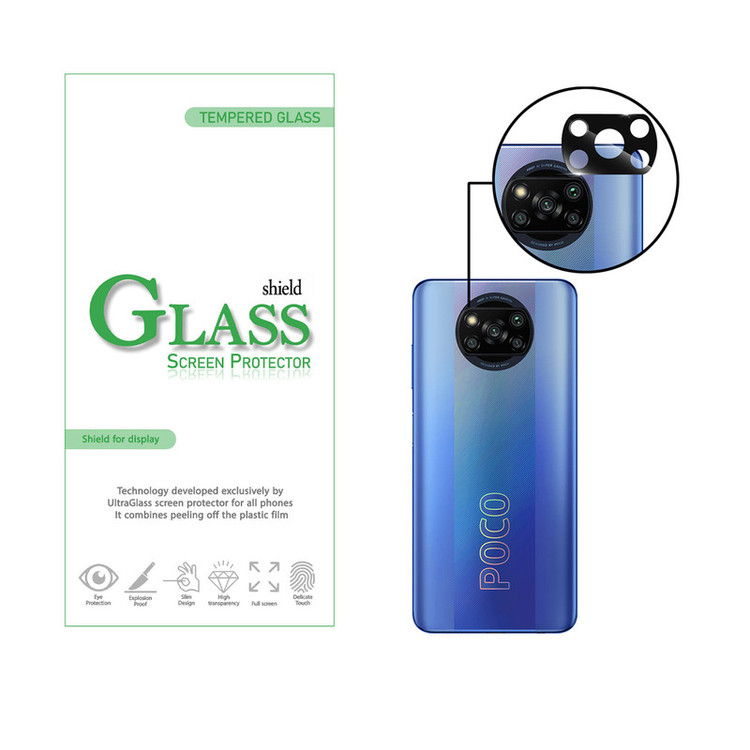 محافظ لنز دوربین شیلد گلس مدل LFUL مناسب برای گوشی موبایل شیائومی Poco X3 NFC