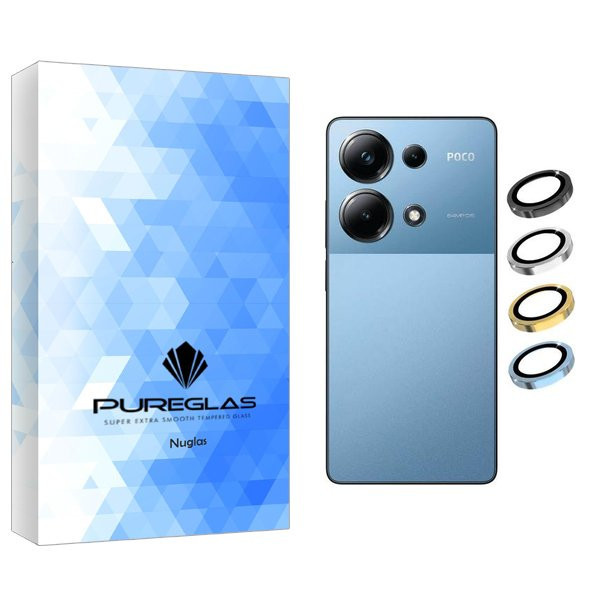 محافظ لنز گوشی پیور گلس مدل NueGlas Ringi مناسب برای گوشی موبایل شیائومی Poco M6 Pro 4G