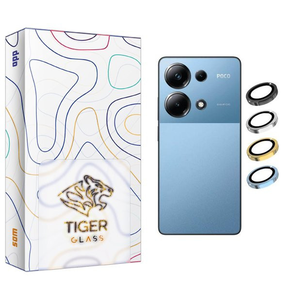 محافظ لنز گوشی تایگر گلس مدل APL2 Ringi مناسب برای گوشی موبایل شیائومی Poco M6 Pro 4G