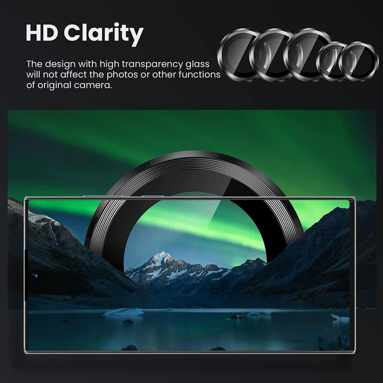 محافظ لنز دوربین گوف مدل رینگی مناسب برای گوشی موبایل سامسونگ Galaxy S22 Ultra