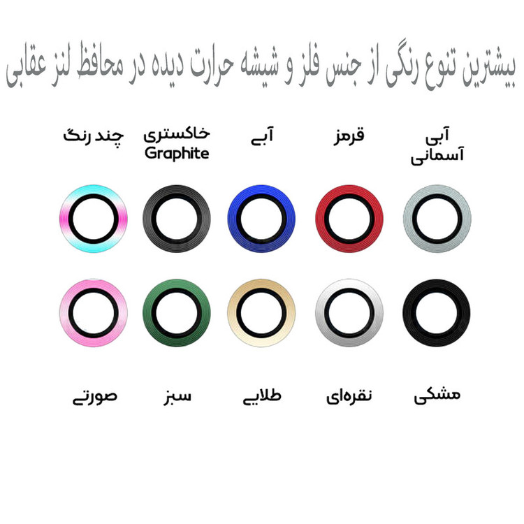 محافظ لنز دوربین مدل 5G_Ultra مناسب برای گوشی موبایل اپل iphone 14 Pro / 14 Pro max / 15 Pro / 15 Pro max بسته ده عددی