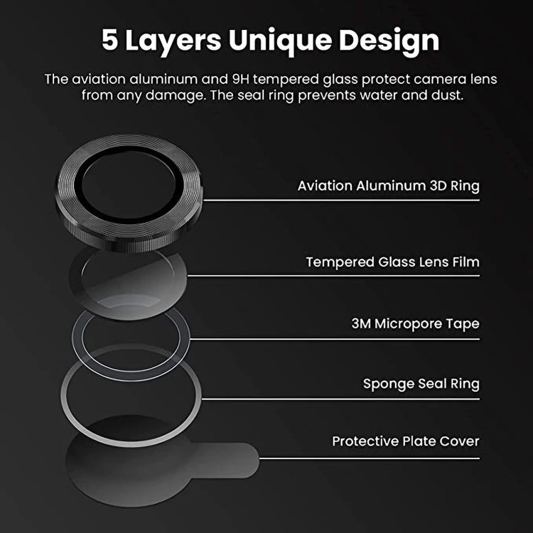 محافظ لنز دوربین لیتو مدل CD METAL مناسب برای گوشی موبایل اپل Iphone 13 Pro / 13 Pro Max