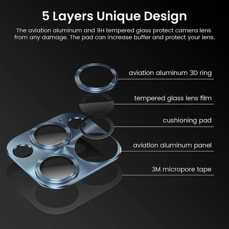 محافظ لنز دوربین لیتو مدل CD METAL مناسب برای گوشی موبایل اپل Iphone 13 Pro / 13 Pro Max