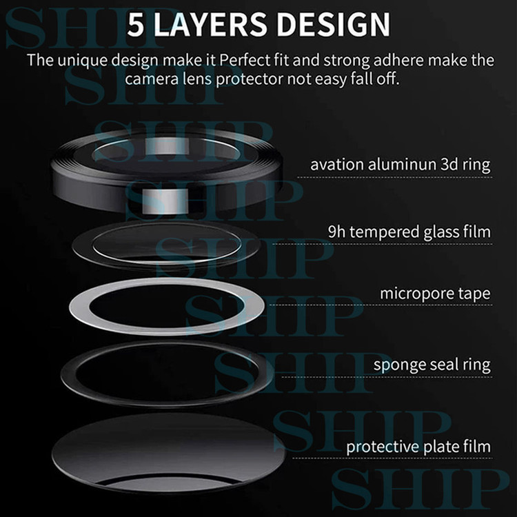 محافظ لنز دوربین شیپ مدل Ring-Metal-SH مناسب برای گوشی موبایل شیائومی Poco X6 Pro