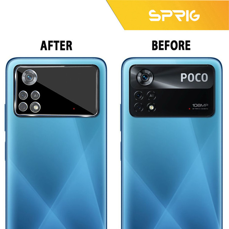 محافظ لنز دوربین اسپریگ مدل 3D-FU مناسب برای گوشی موبایل شیائومی Poco X4 Pro 5G به همراه محافظ صفحه نمایش و محافظ پشت گوشی