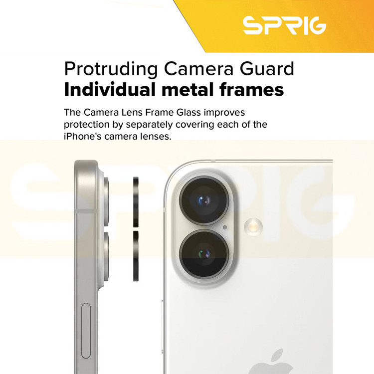 محافظ لنز دوربین اسپریگ مدل Ring metal-Super High quality مناسب برای گوشی موبایل اپل Iphone 16 / 16 Plus