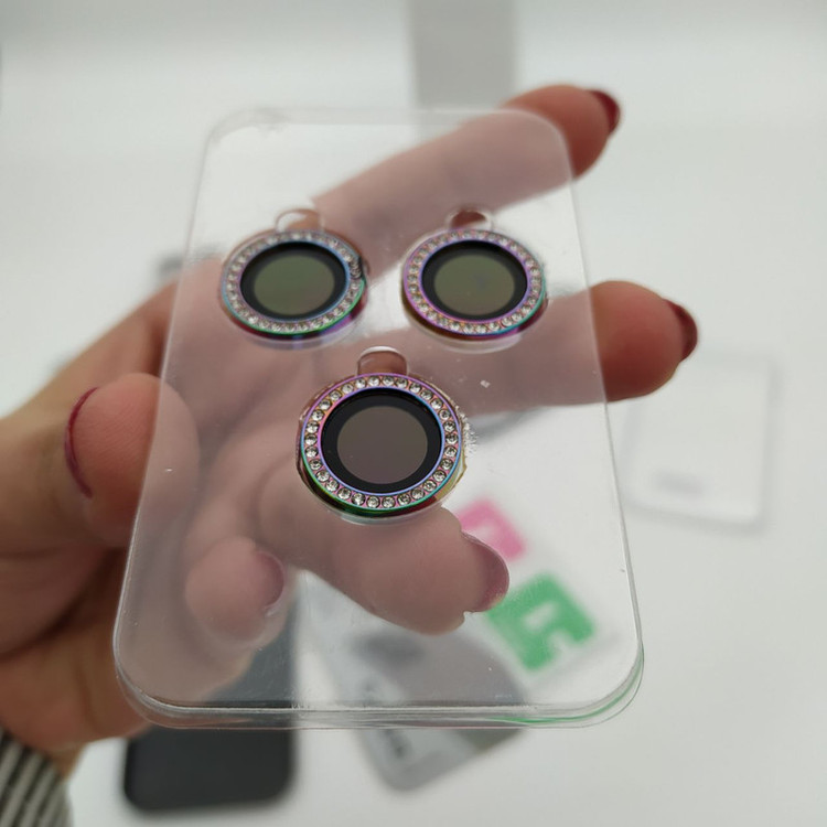 محافظ لنز دوربین مدل رینگی نگین دار مناسب برای گوشی موبایل اپل iPhone 13 Pro Max