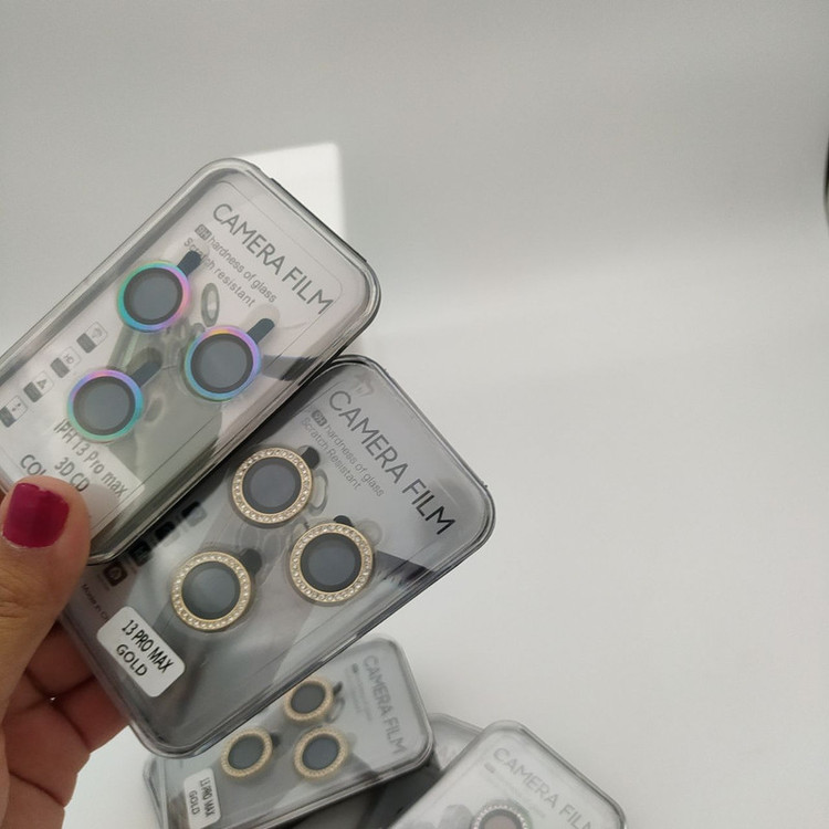 محافظ لنز دوربین مدل رینگی نگین دار مناسب برای گوشی موبایل اپل iPhone 13 Pro Max
