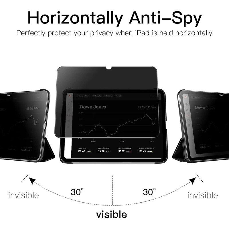 محافظ صفحه نمایش مات مدل Privacy Tab مناسب برای تبلت اپل iPad 11 2025 11 inch