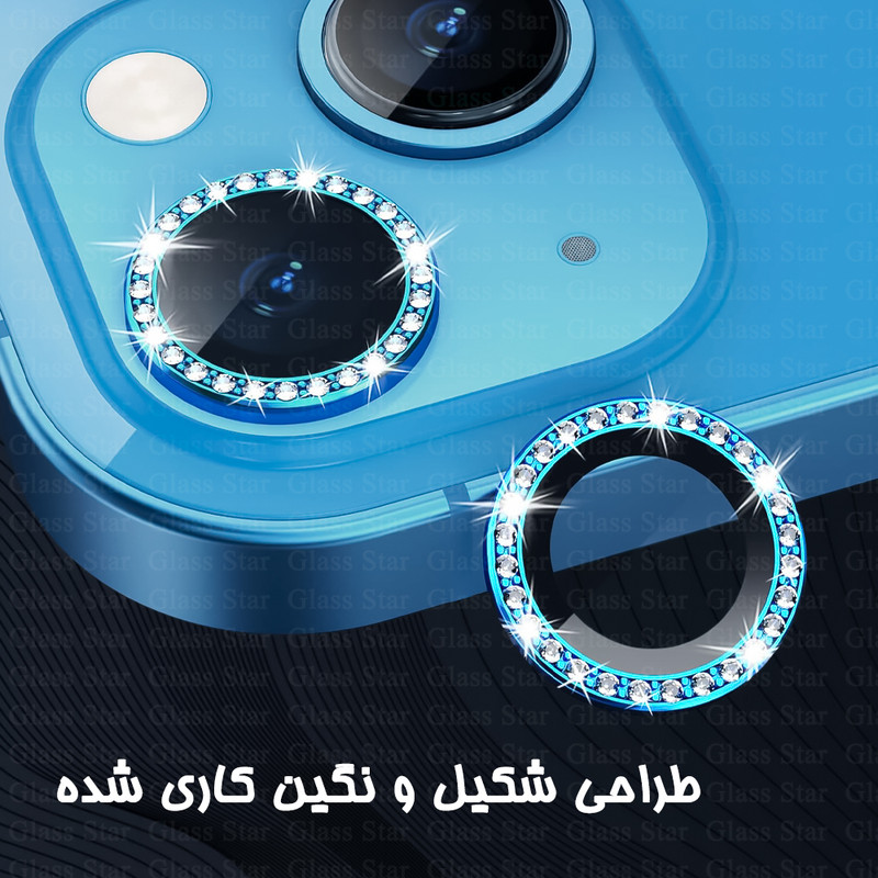 محافظ لنز دوربین نگین دار مدل RNGLNGS مناسب برای گوشی موبایل شیائومی Redmi Note 13 4G