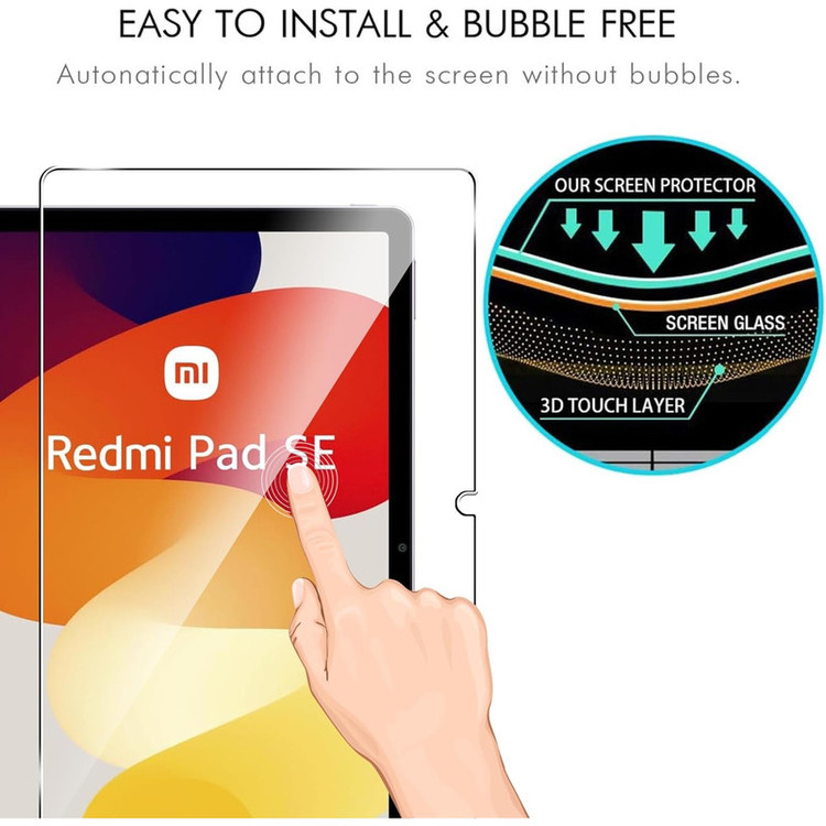 محافظ صفحه نمایش شیشه ای بادیگارد D'HARDمدل TbG مناسب برای تبلت شیائومی Redmi Pad SE