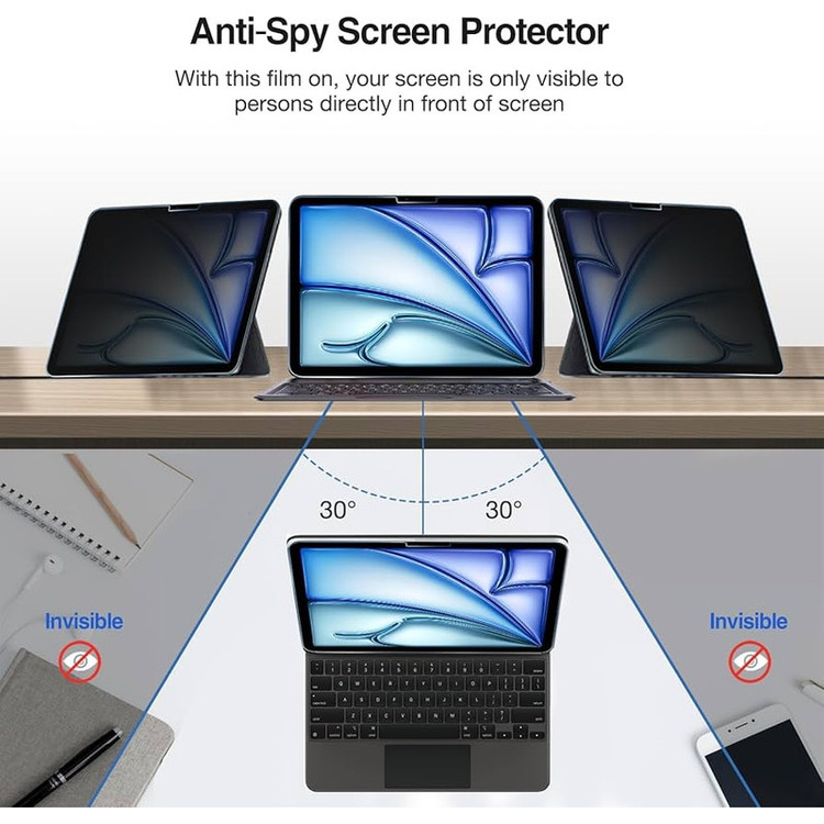 محافظ صفحه نمایش حریم شخصی بادیگارد مدل Tab مناسب برای تبلت اپل iPad Air 11 M3 2025