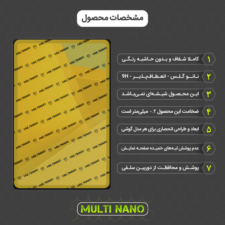 محافظ صفحه نمایش مولتی نانو مدل X-S1N مناسب برای تبلت شیائومی Poco Pad